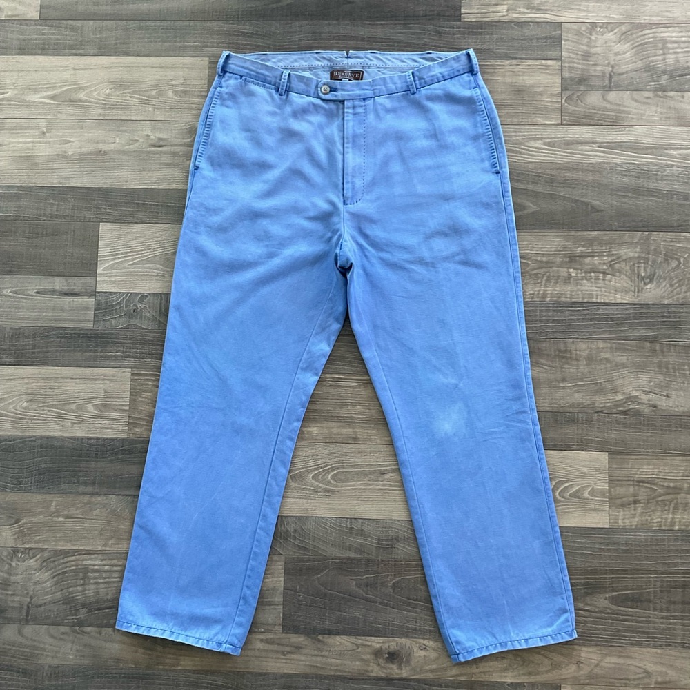 36x29 Patrick James Reserve Linen Cotton Chino Pants Men’s Washed Blue